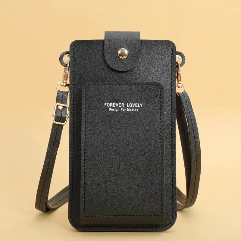 Damestassen Zacht lederen portefeuilles Touchscreen Mobiele telefoon Portemonnee Crossbody Schouderriem Handtas voor dames Goedkope damestassen