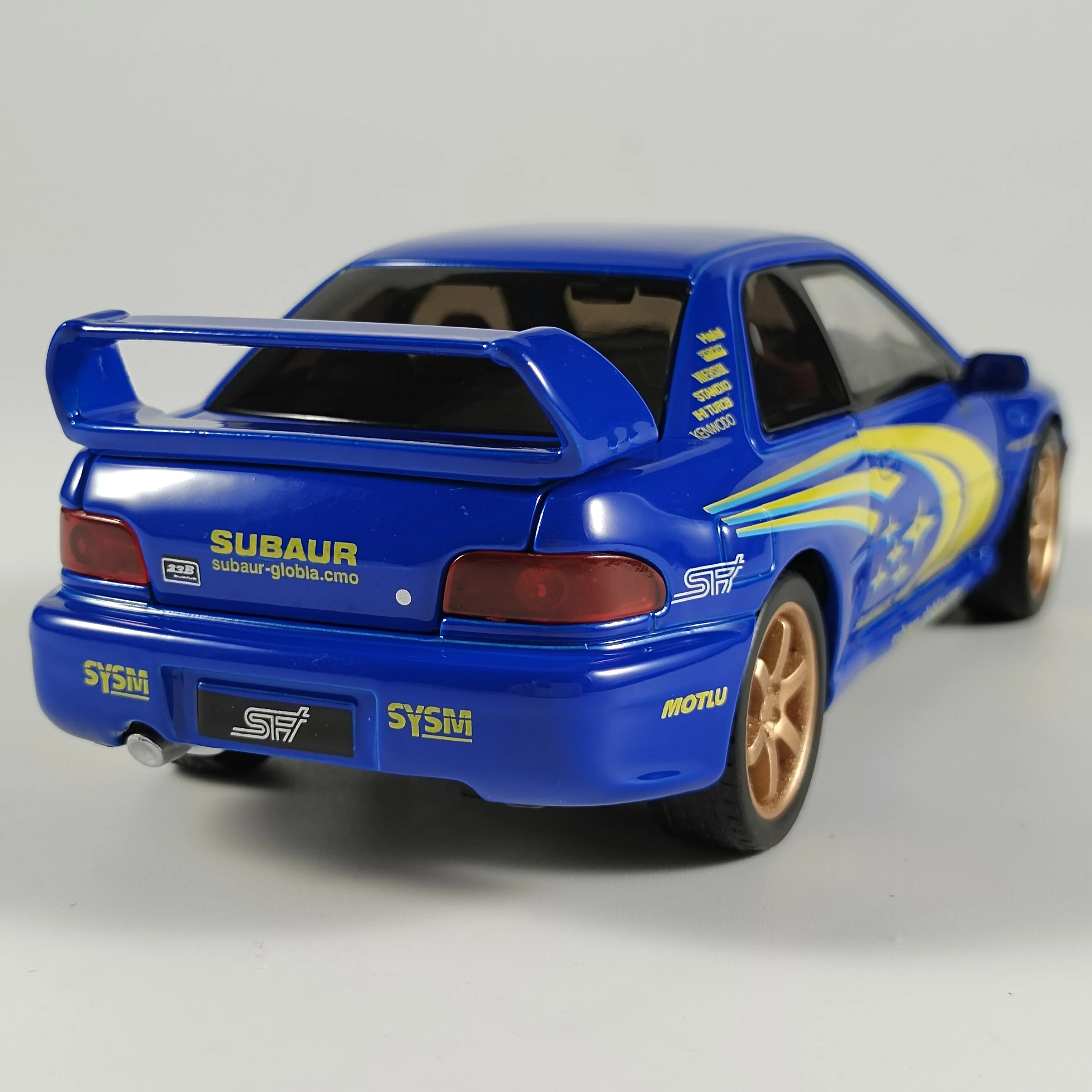JDM 1/32 سوبارو امبريزا WRX STI Supercar Diecast نموذج سبيكة معدنية سيارة في الهواء الطلق زخرفة الديكور مستقل لتقوم بها بنفسك هدية مع الصبي #1