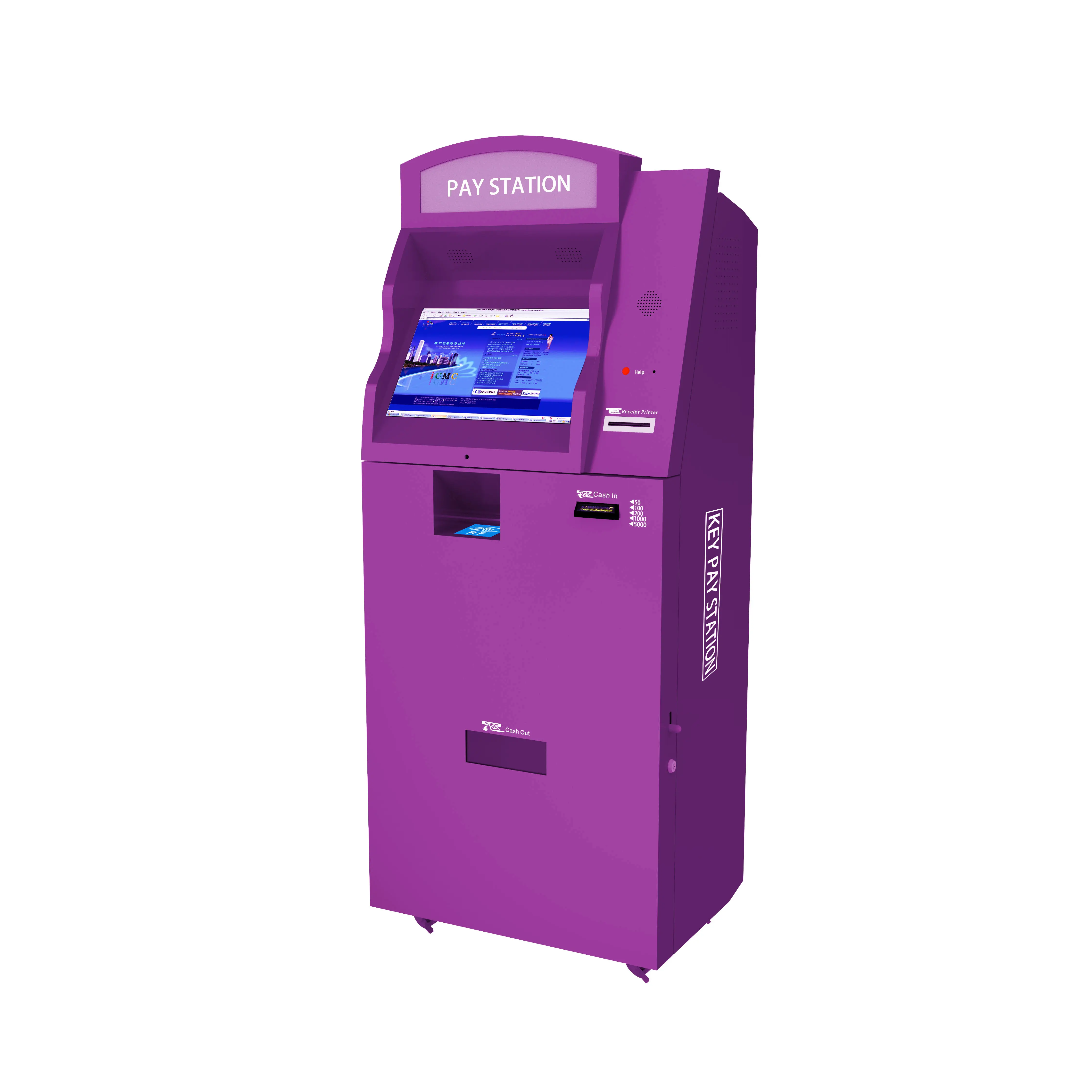Auto Payment Station All in One Machine With bar Code Scanner and Ticket Scanner and QR Pay