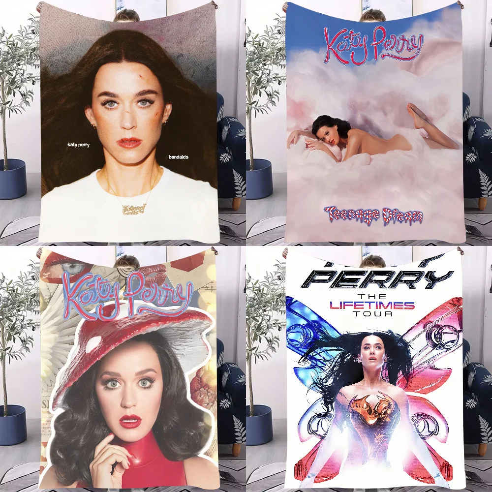 Singer K-Katy P-Perry bandaids Hot Album Blanket Design Lightweight  For Dorms, Naps, Living Room, Office,Sofa,All-Season