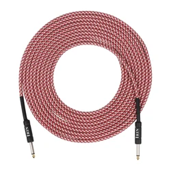 IRIN Guitar 6M Audio Cable Colorful Nickel Plug Audio Cable for Electric Guitar Electric Bass Amplifiers Guitar Parts Accessory