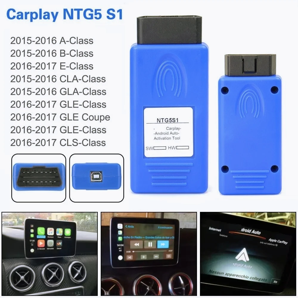 

ZZ-NTG5S1 Auto Activation Tool For Apple/Android OBD2 NTG5 S2 CarPlay Original Protocol Communication For Mercedes-Benz A/B/CLA