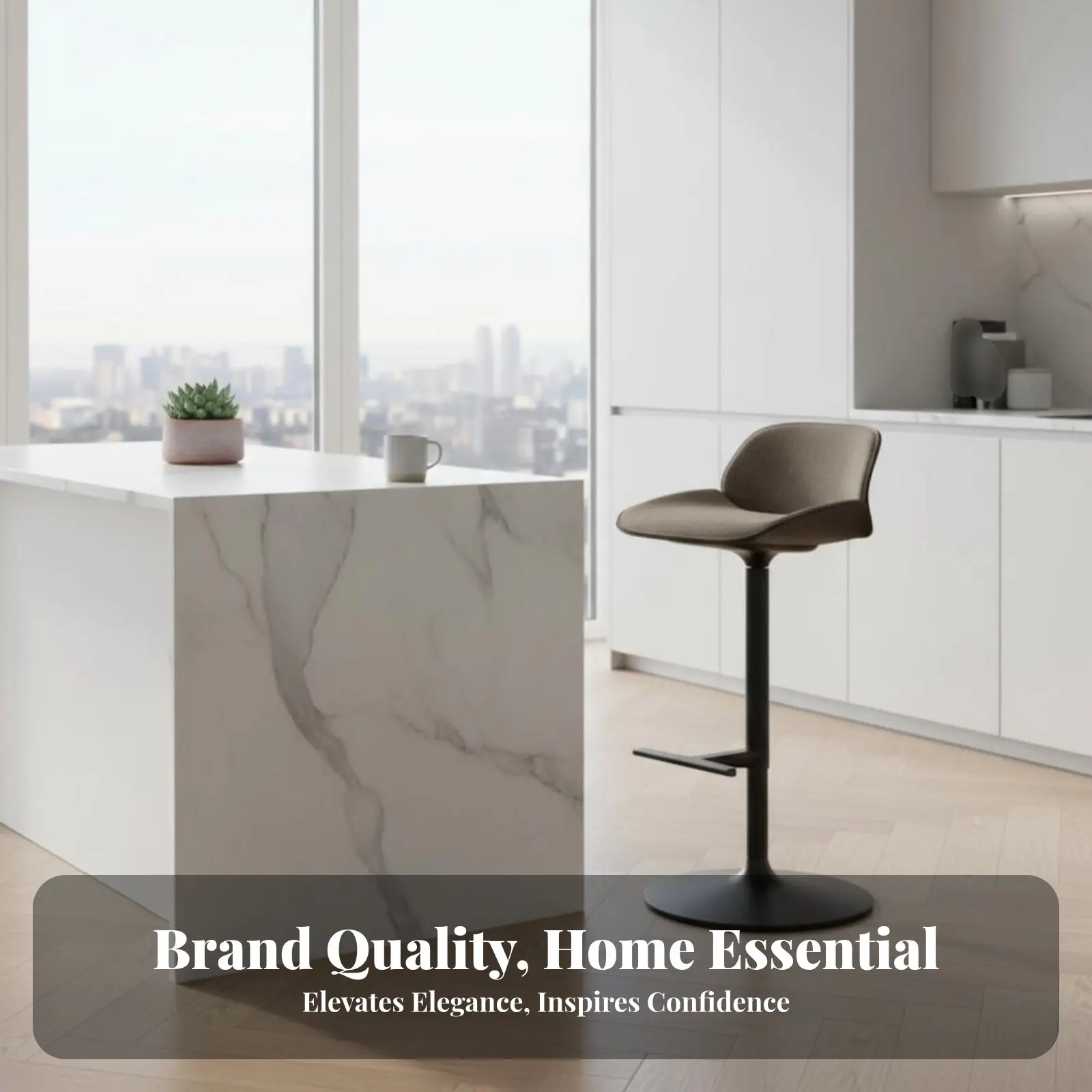 

Вращающийся барный стул на подставке в скандинавском стиле, современный дизайн, с обитым сиденьем, для дома, взрослых, гостиной