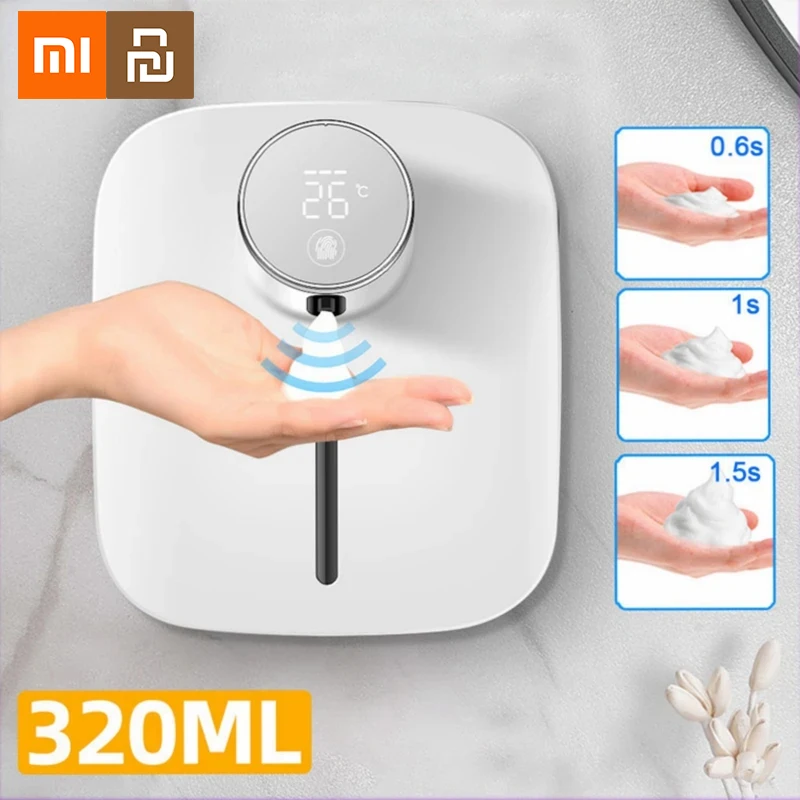 

Настенный автоматический дозатор мыла Xiaomi, многофункциональный инфракрасный датчик, светодиодный цифровой дисплей, бесконтактная пена, перезаряжаемая от USB
