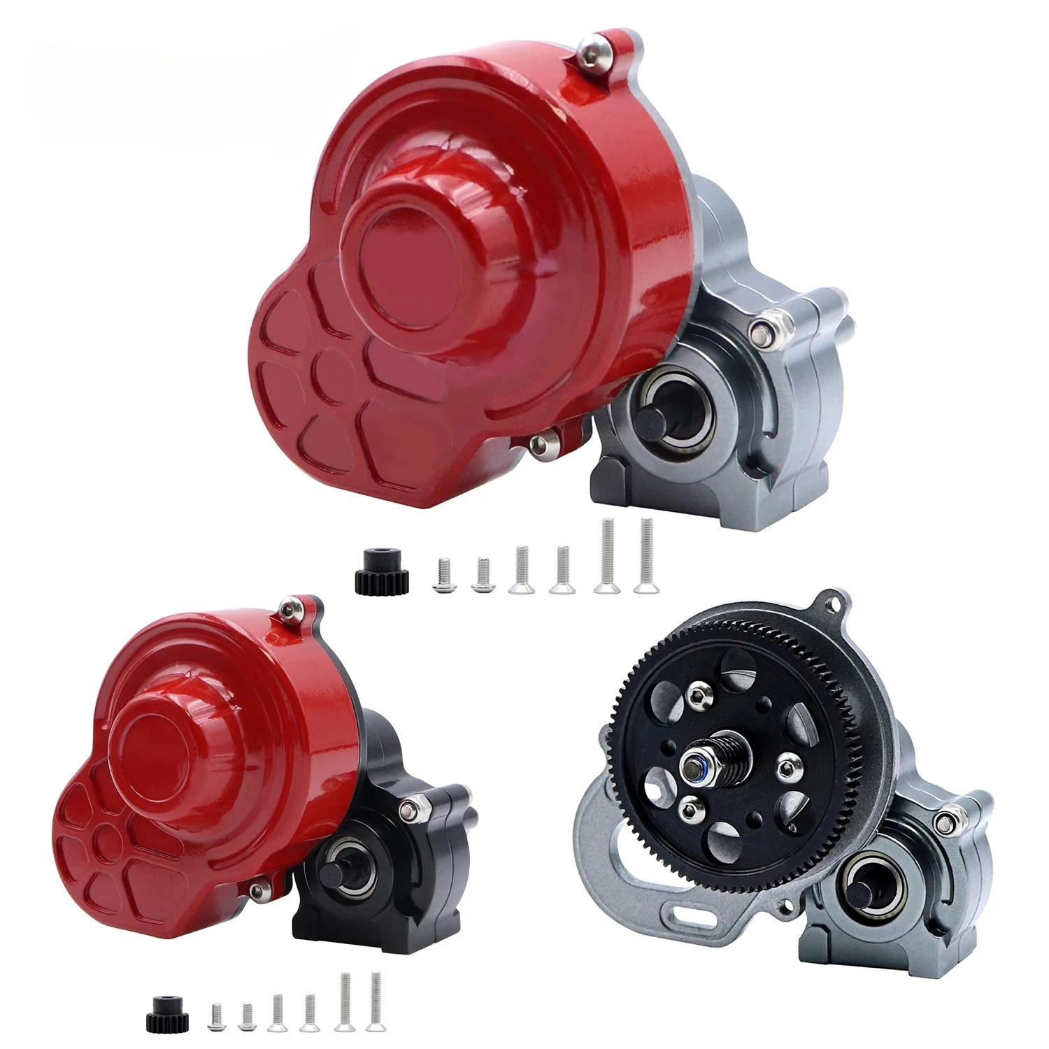 48P All Metal Transmission Reverse Gearbox With Motor Gea For 1/10 RC Crawler Car Axial SCX10 90027 90034 90014 Upgrade Part