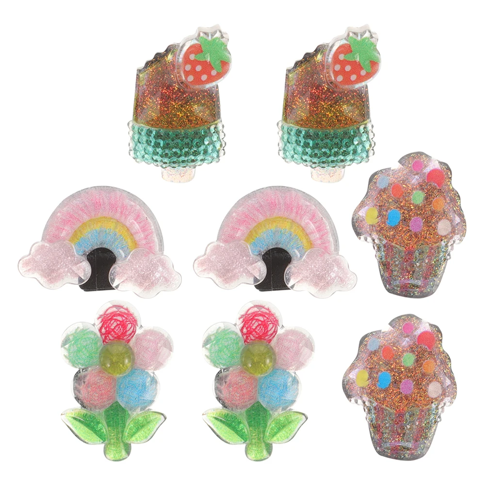 

8pcs Decorative Shoe Accessories For Girls Bag Charm -Resistant Shoe Buckle Easy Install Multiple Pendants