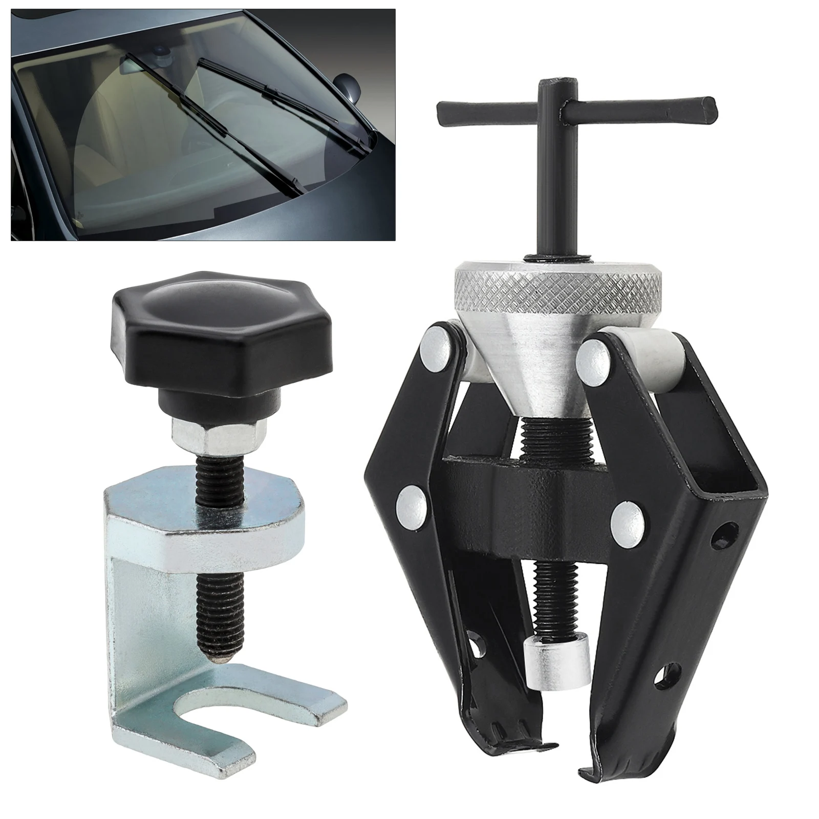 

1set Heavy Duty Wiper Arm and Battery Terminal Bearing Puller Tool, Windshield Wiper Arm Removal Tool