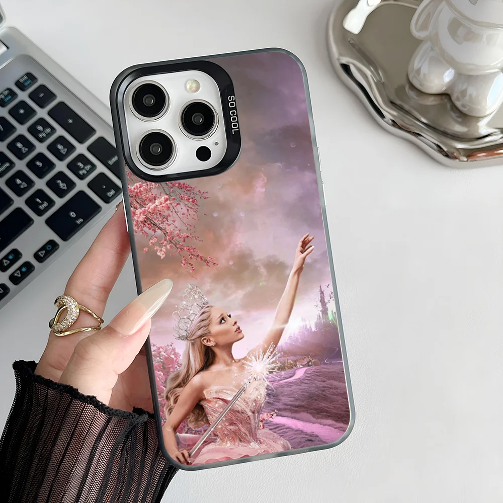 Epc A- Ariana G-Grande Wicked Phone Case IMD Phone Case For IPhone 16 15 14 13 12 11 Pro Max Plus Color Silver Cover