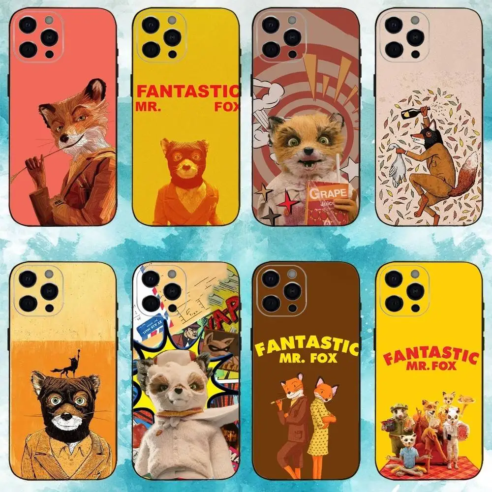

F-Fantastic Mr Fox Ash Phone Case For iPhone17,16,15,14,13,12,11 Plus,Pro Max Soft Black Cover
