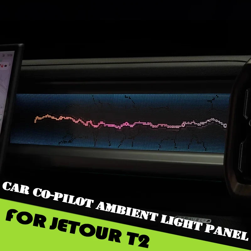 Car Co-pilot Ambient Light Panel Fit for Jetour Traveller T2 2023 2024 2025 Modified Second Generation Co-pilot Star Panel