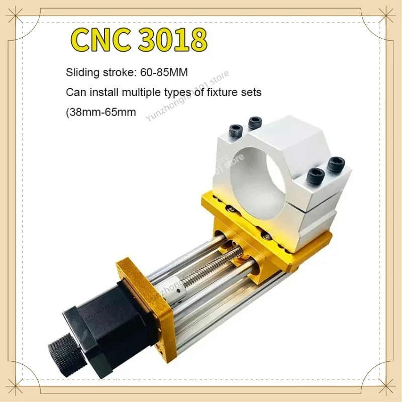 3018 CNC Z‑Axis Kit 60‑85MM Three Axis Laser Engraver Motor Clamp Module 45 52 65mm Spindle Holder Sliding Table Support