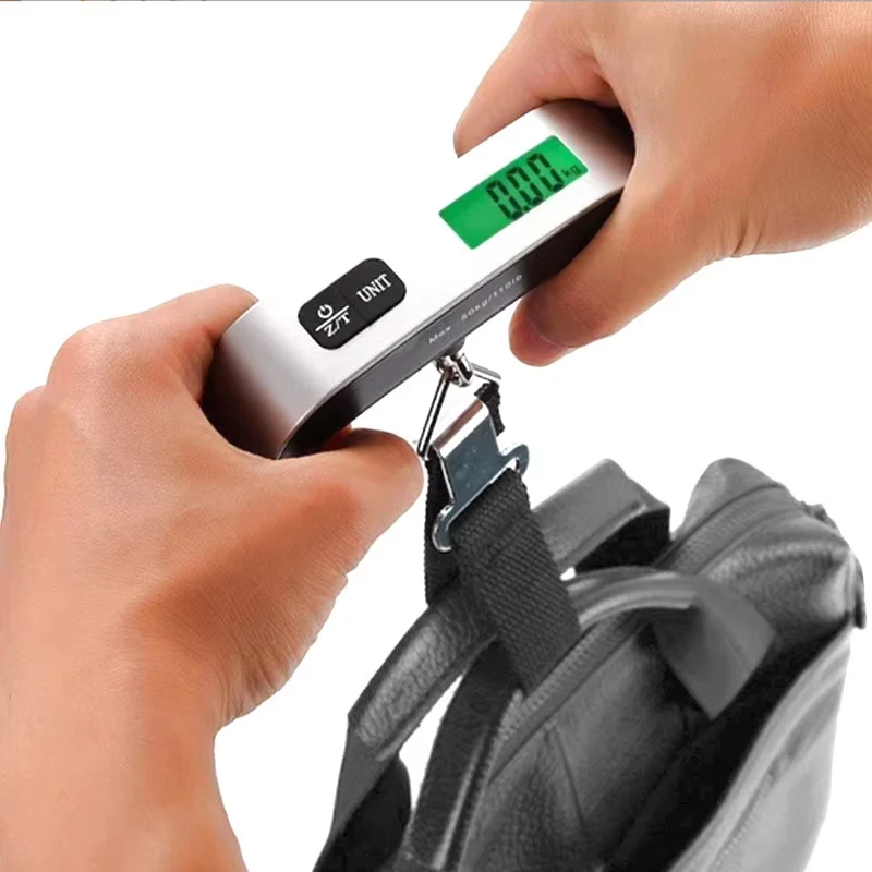 Digital LCD Display 110lb/50kg Electronic Luggage Hanging Suitcase Travel Weighs Baggage Bag Weight Balance Portable Scale Tool