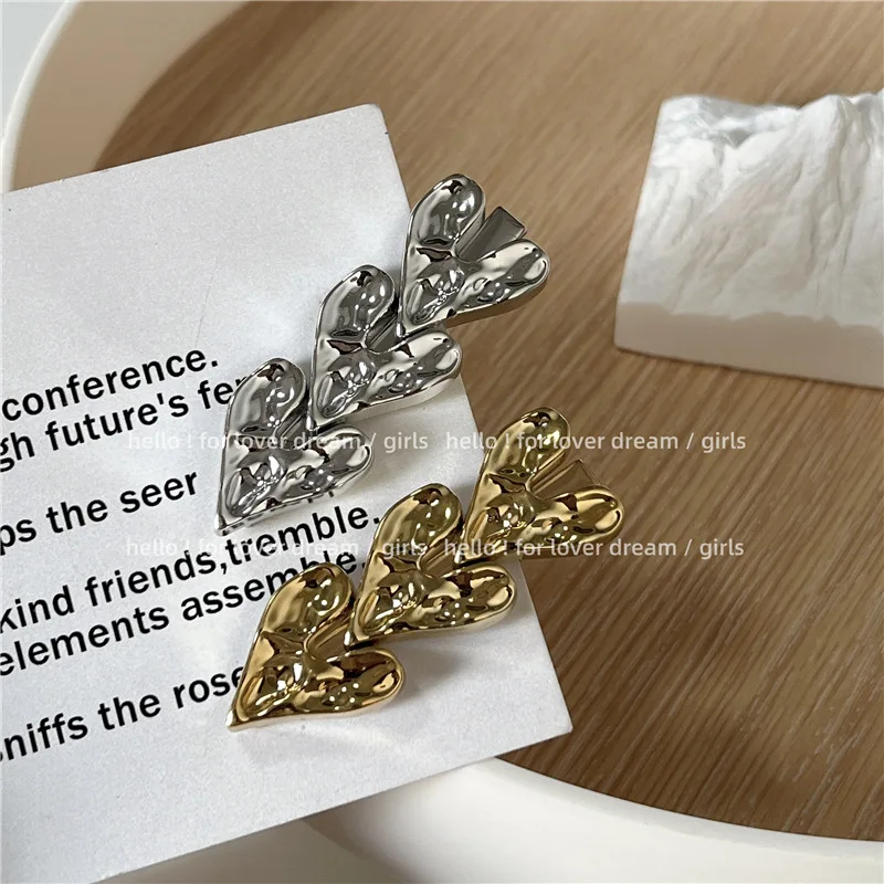 Punk Cool Girls Metal Barrette Hair Clips Trendy Arrow Hairpins Golden Silver Stainless Steel Bangs Ponytail Clips Headdress