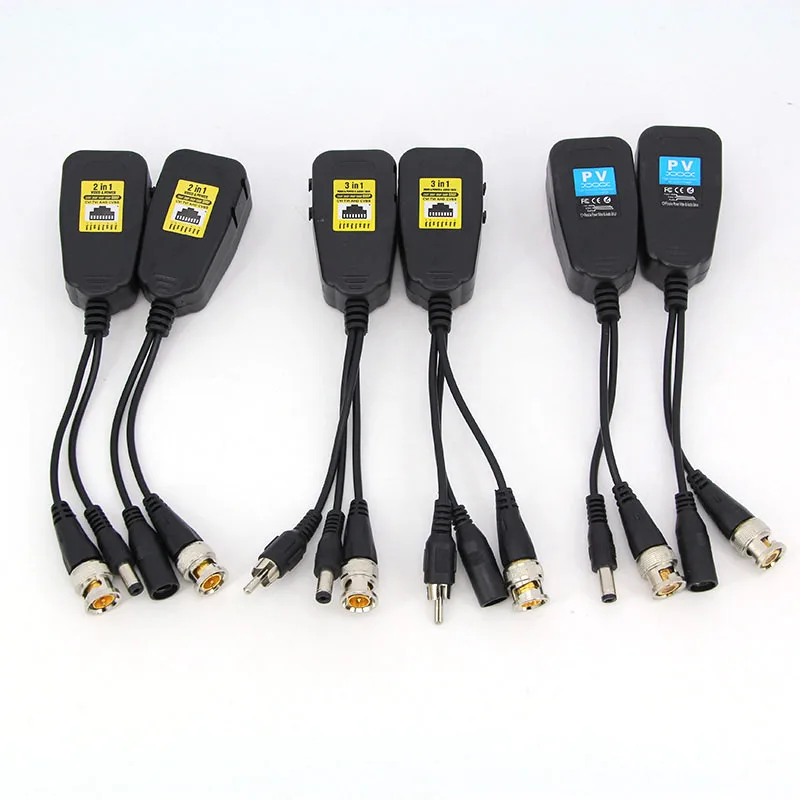 1080P 8MP 2–1 3 в 1 канал Пассивный балун RJ45 CCTV Видеотрансивер Коаксиальные разъемы питания BNC для камеры HDCVI HDTVI AHD