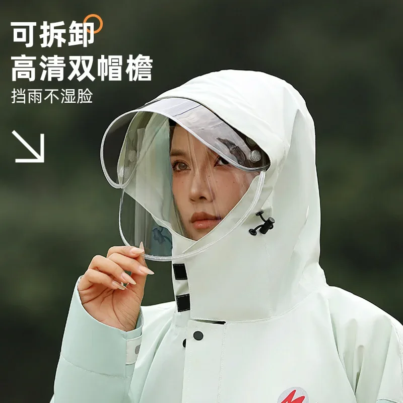 New Full Body Waterproof Raincoat One-piece Long Rain Coat Motorcycle Rain Poncho Travel Rain Gear Large Fishing Hooded Rainwear