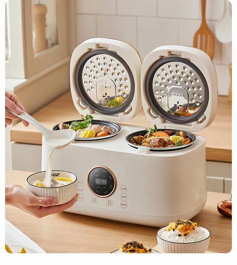 Mini Small Multi-Function Household Double Pot All-in-One Smart Rice Cooker