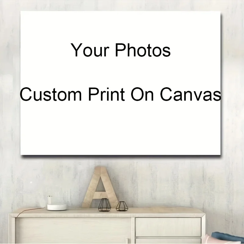 Custom Large Size Horizontal Canvas Print Personalized Poster Suitable for Family Life Pets Scenery Couple Weddings Home Decor