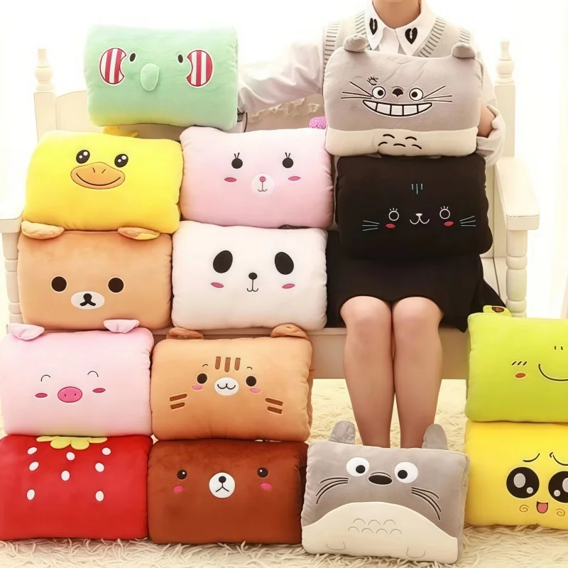 

New Lovely Gray Cat Kitten Panda Frog Strawberry Pig Cute Animal Soft Stuffed Plush Toy Hand Warm Girl Boy Birthday Holiday Gift