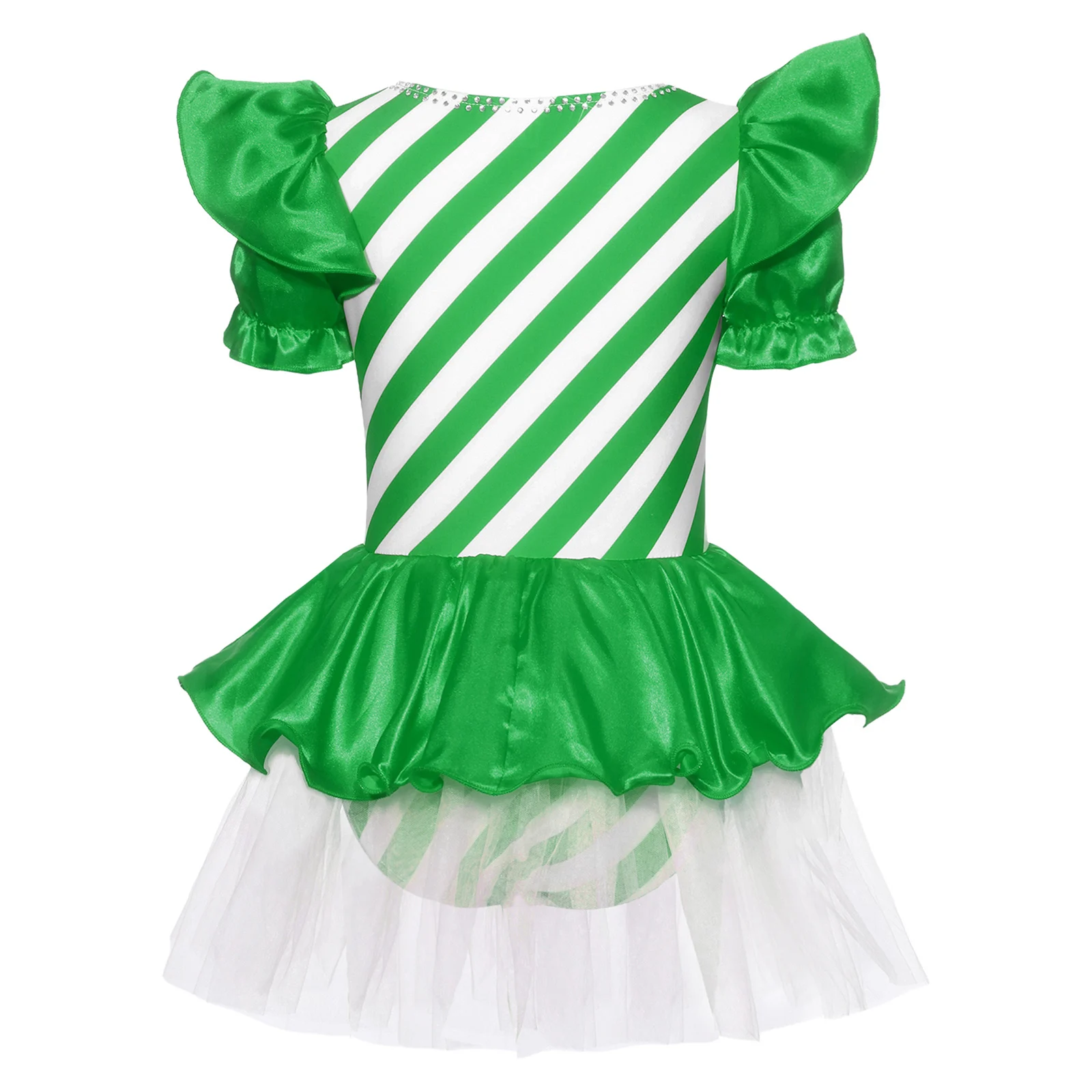 أطفال بنات عيد الميلاد كاندي قصب زي سانتا كلوز السنة الجديدة عيد الميلاد رداء رقص الباليه فستان لقضاء عطلة الأداء وملابس الحفلات