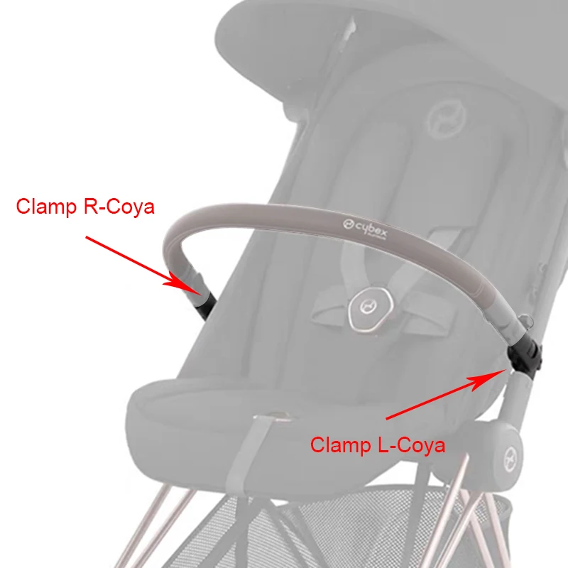 Clip de barra de parachoques para cochecito, accesorio de reposabrazos para cochecito Cybex Coya, abrazadera de pasamanos para cochecito de bebé,