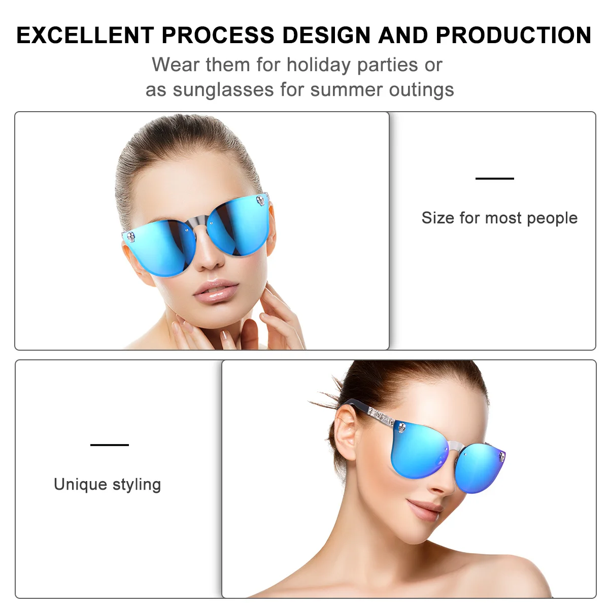 

1Pcs Sunglasses for Women Stylish Uv Proof Fashion Eyewear Lightweight Comfortable Fit for Most Faces Outdoor Activities Sun