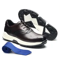 Men's Outdoor Casual Shoes Hiking Grass Snow Anti-slip Sole Golf Shoes Genuine Leather Man Autumn Winter Sneakers Size 38 To 46