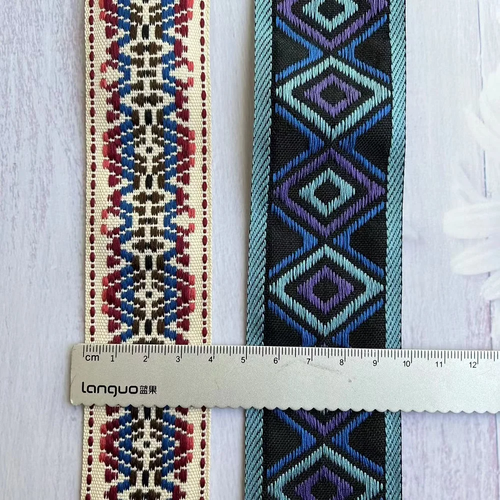 High quality 6 yards/lots Woven Jacquard Ribbon Ethnic lace 3.5-5 cm Garment accessories LS-9453