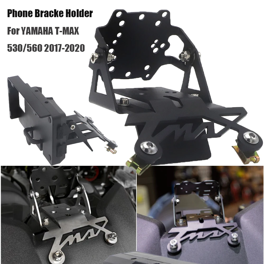 

Integrated Stand Phone Suppot Frame Windscren Bracket Mount Smartphone GPS Holder For YAMAHA TMAX 560 T-MAX 530 2017-2021 2020