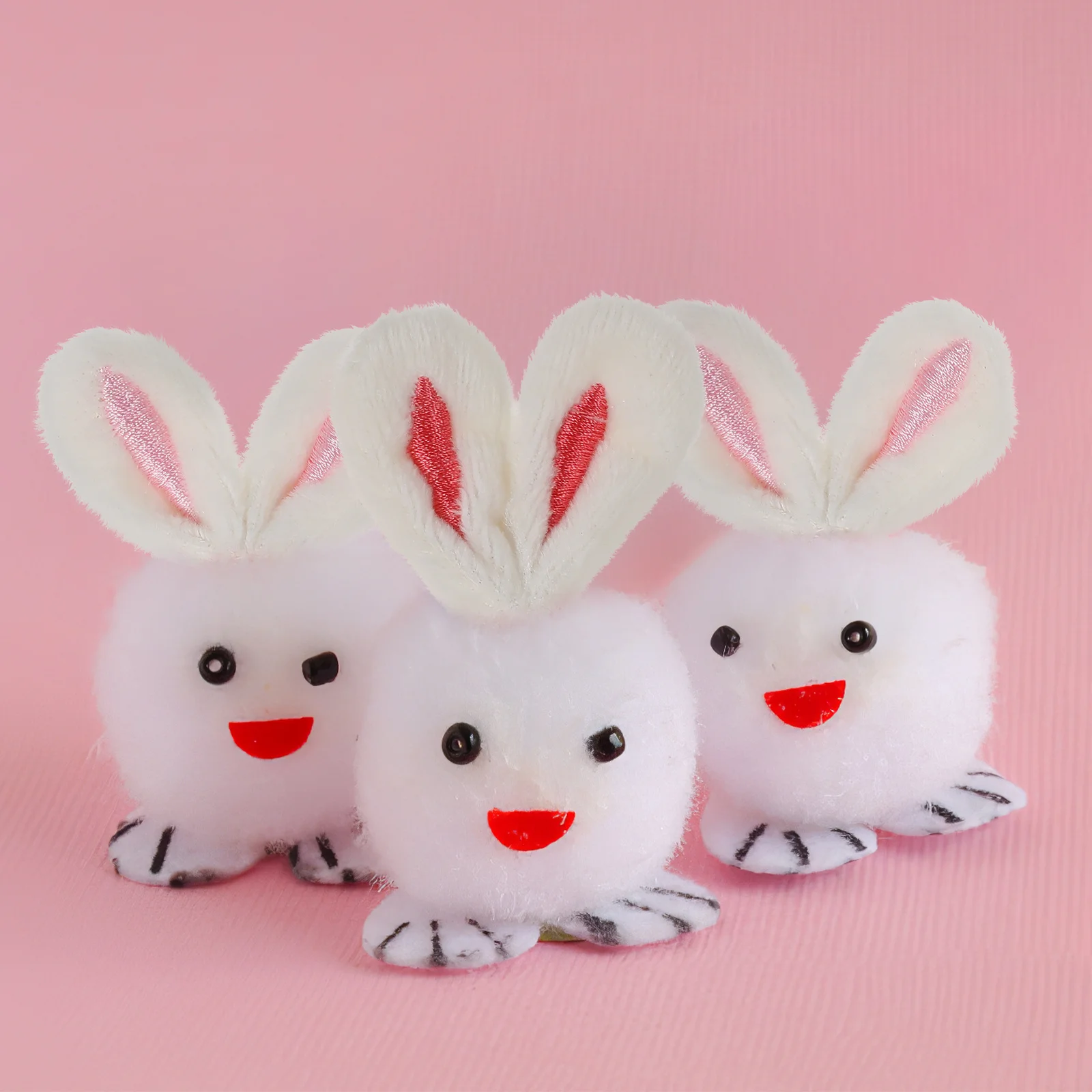 

10Pcs Bunny Ears for Crafts Soft Sturdy Fabric DIY Hair Accessories Rabbit Ear Clips Decorative Charm Ears for Rabbit