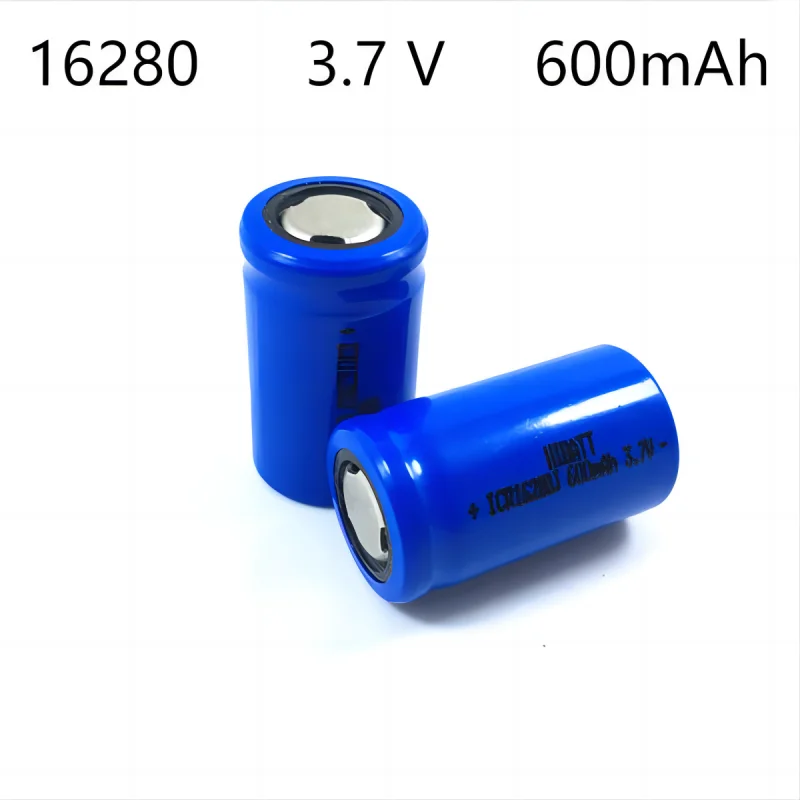 2pcs 3.7V ICR16280 16280 Li-ion Rechargeable Battery 600mAh Li-ion Battery for LED Flashlight Digital Devices