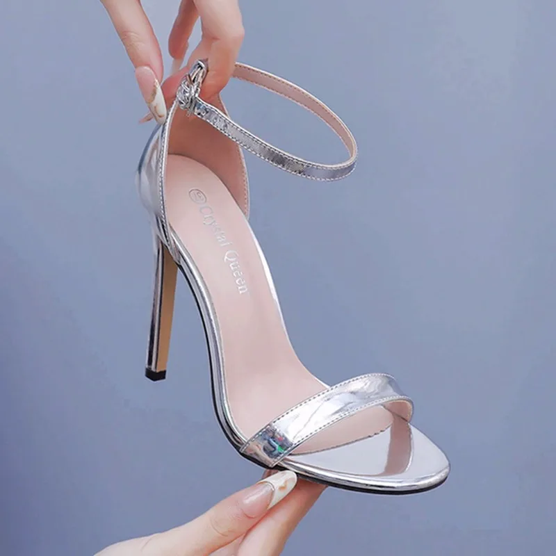 

Plus Size 46 11CM Womens Shoes Sexy Nightclub Party Shoes for Woman Exquisite High Heeled Sandals Designer Shoes Sandalias Mujer