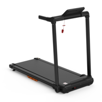Fold treadmill for home up to 12 km/h, 120 kg, LED app, 12 + 3 programs, shock absorption, Tablet & cup holder, Black