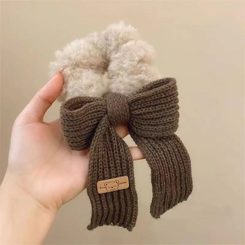 1/3/5PCS Lovely Lamb Hair Belt Yarn Winter Fashion Fashionable Plush Large Intestine Hair Tie Easy To Wear