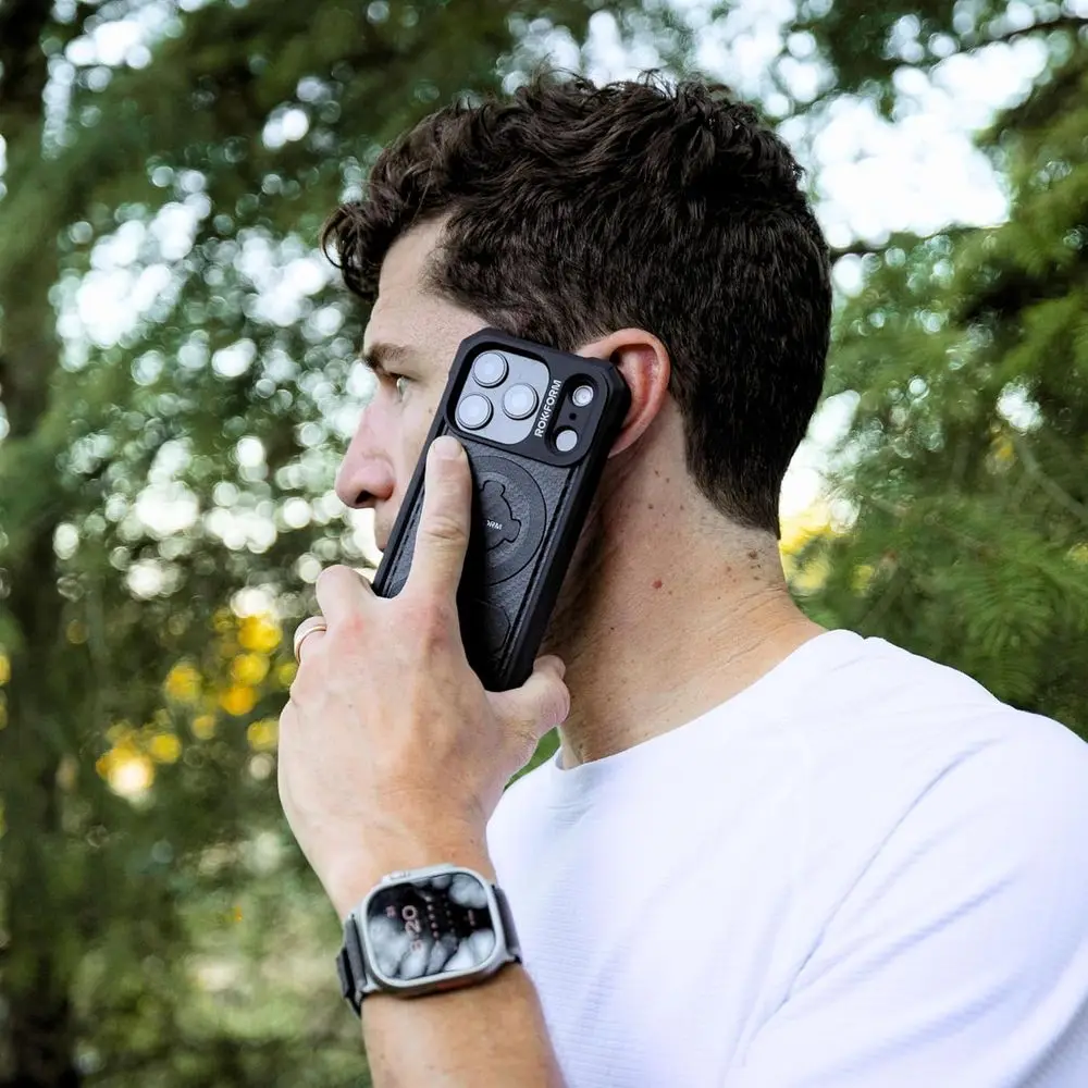 Robuuste hoes compatibel met iPhone 17 Pro Max, magnetische hoes (zwart)