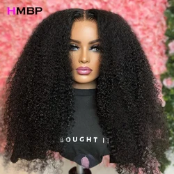 Perruque Full Lace Wig sans colle brésilienne naturelle, cheveux crépus bouclés, afro, 13x6 HD, densité 350, pour femmes, 360