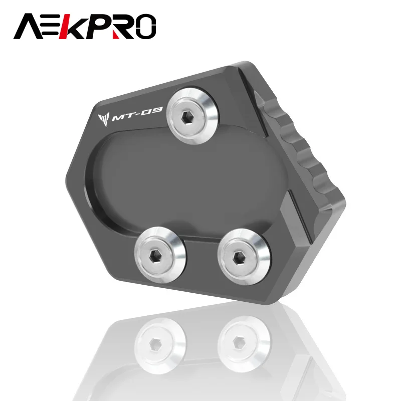 2024 mt09 Motorcycle CNC Aluminum Foot Side Stand Extension Kickstand Enlarger Pad Support Plate For MT-09 TRACER900 MT09 XSR900