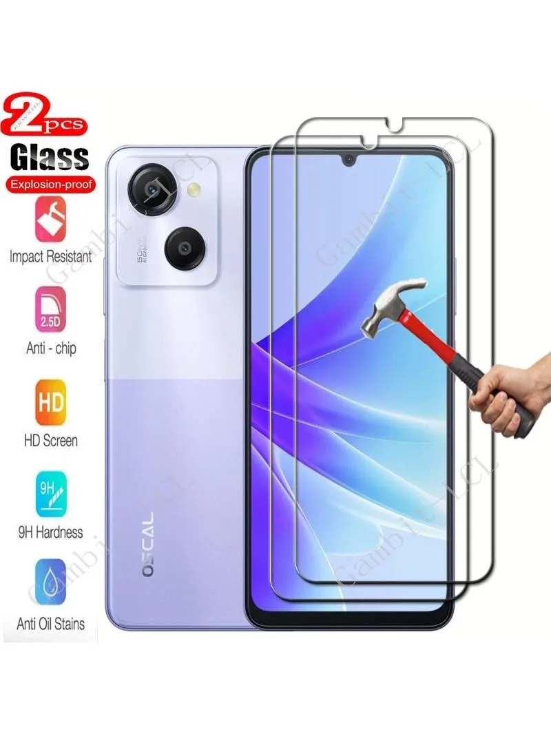 2 SZTUK do Blackview BL9000 Pro BV8100 Color 8 N6000SE Oscal Modern 8 A52 A53 A96 BL8000 Folia ochronna ze szkła hartowanego — zdjęcie 2