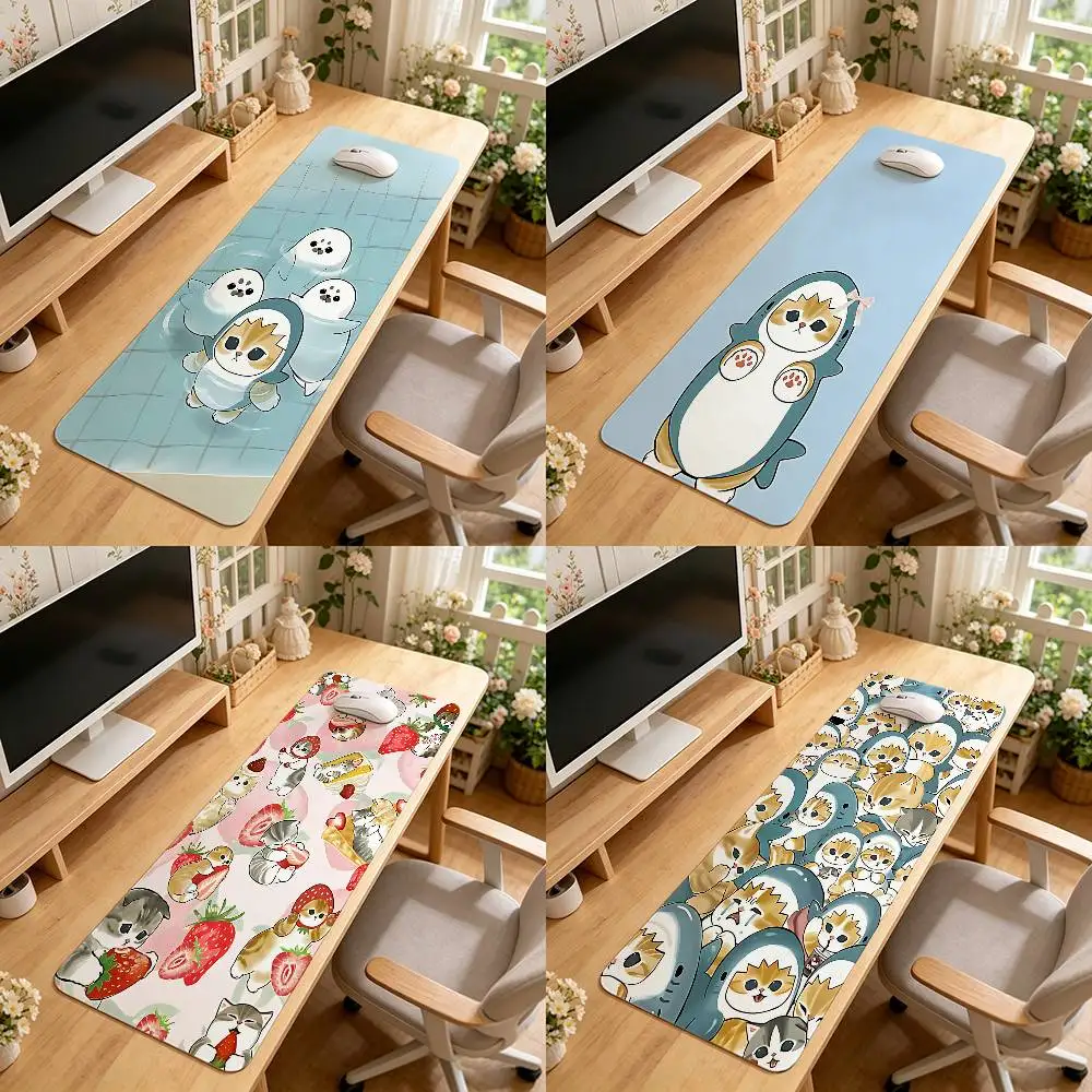Cute M-mofusand Cats Mouse Pad Computer Mat Deskpad Laptop Keyboard Mat Office Large Landscape Mousepad