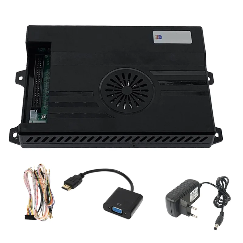 X62A_For 3D Pandora Saga Box Cable 8000 in 1 Arcade Game Console, EU Plug