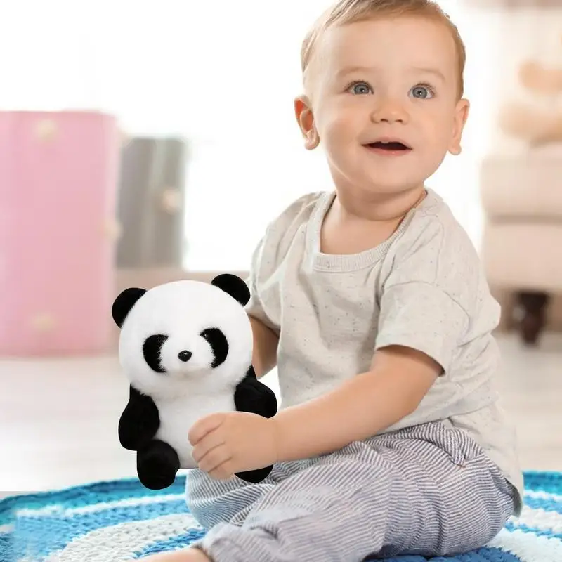 Panda Stuffed Animal Stuffed Animals Plush Adorable Decorative Handmade Panda Plushie With Self Adhesive Strap For Kids Boy Girl