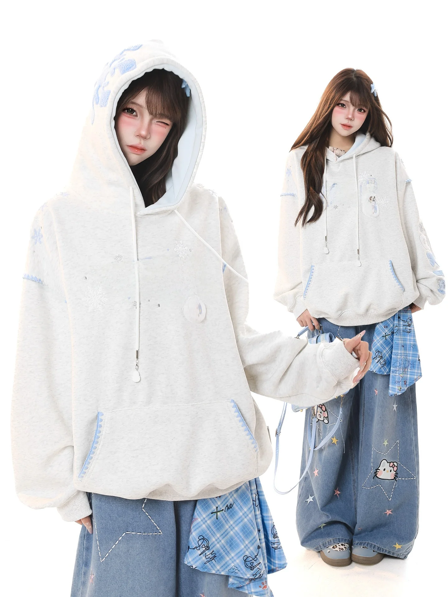 

Толстовка с капюшоном American College Sle, женская, весенне-осенняя, повседневная, свободная, универсальная, теплая верхняя одежда с вышивкой