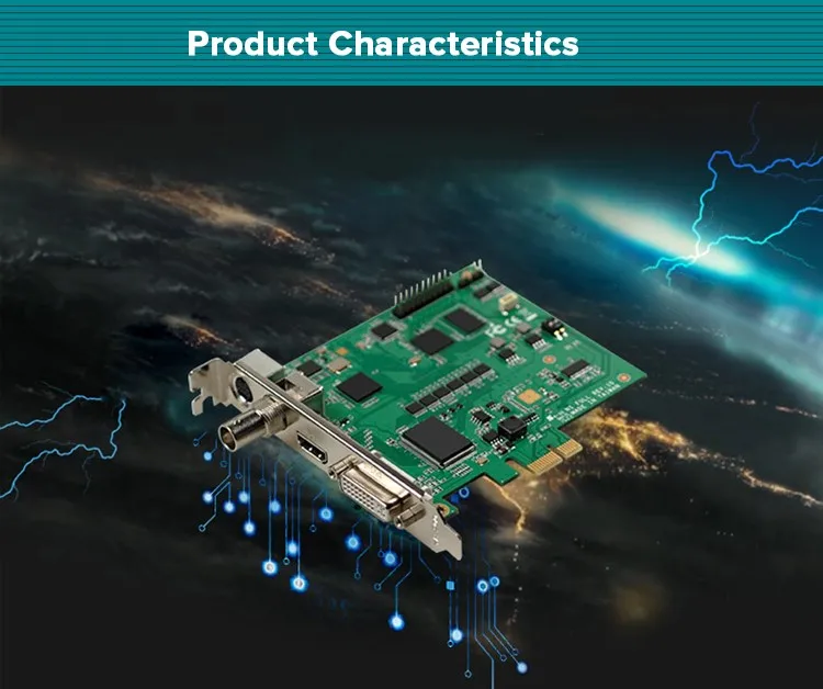 1channel Video Capture Card With SDI/DVI/CVBS Input 1080P60 PCIE SDK Support H264 For Video Streaming Game Capture