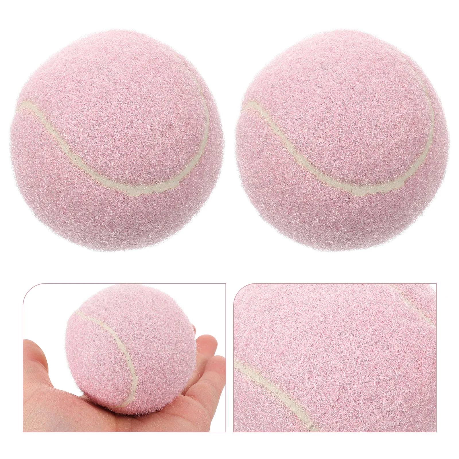 

2 Pcs Tennis Toys Beginner Training Small Ball for Playing Rubber Balls Starter Child Playground