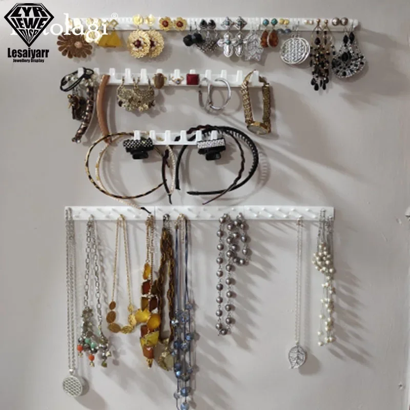 9 Pcs Adhesive Paste Wall Hanger Storage Jewelry Display Jewelry Hooks Holder Storage Organizer Earring Ring Necklace Hanger