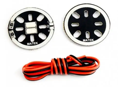 Matek LED Circle X2/5V verde/rojo/blanco/azul/2 piezas para montaje bajo motores en marcos de drones RC multirotor