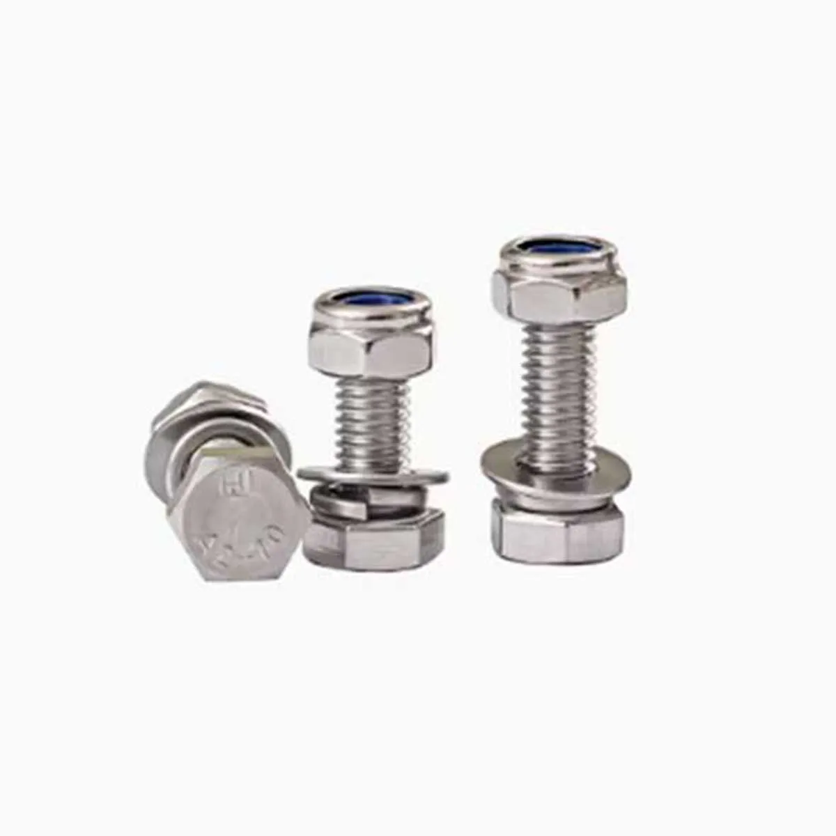 

304 Stainless Steel Outer Hexagonal Combination Locking Nut Set Locking ScrewM3M4M5M6