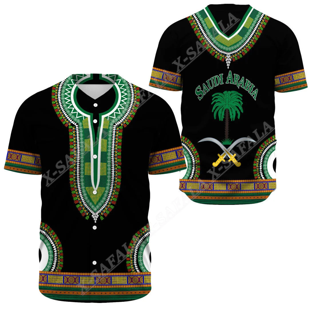 Emblem of Proud Saudi Arabia Coat Of Arms 3D Print Mesh Baseball Jersey Shirt Tops Tee Men Streetwear Short Sleeve Sport Casual