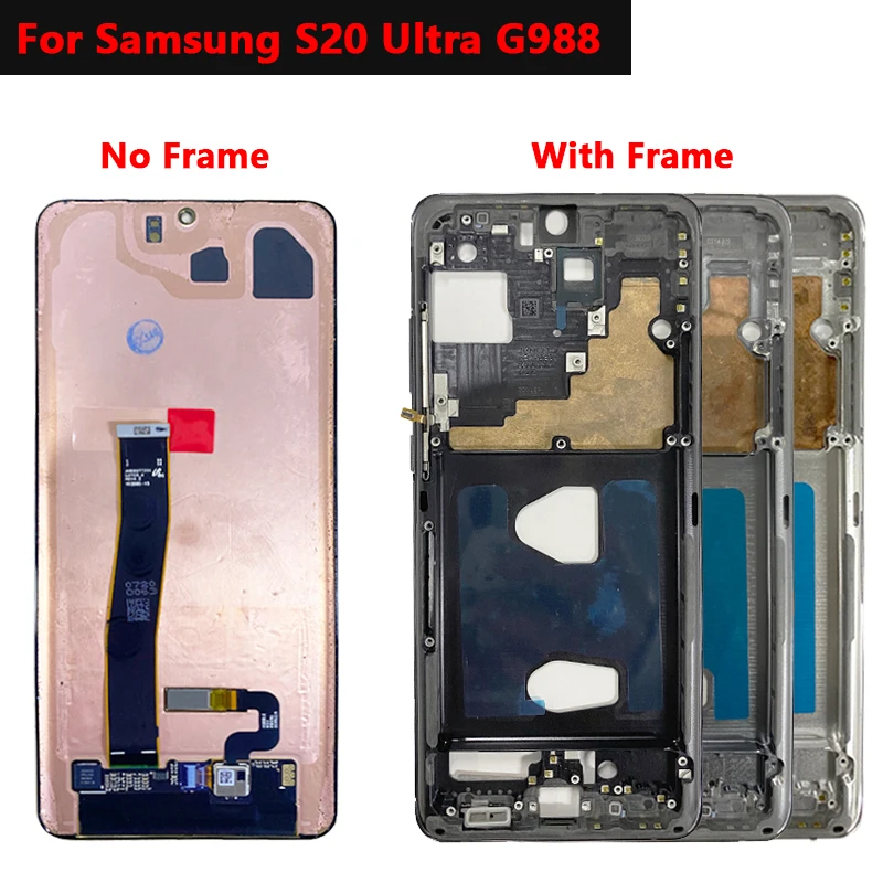 New For Samsung Galaxy S20 Ultra Lcd G988F G988B/DS with Frame Display Touch Screen Digitizer For Samsung s20 Ultra replacement