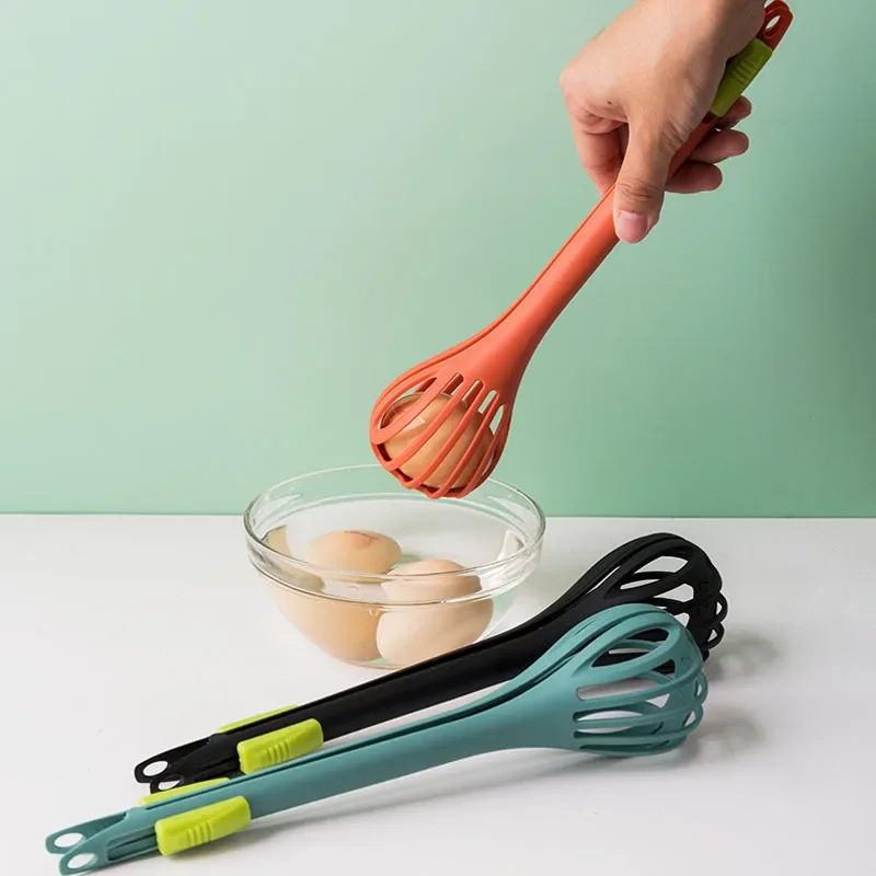 Portable Nylon Egg Beater Cream Milk Foam Coffee Cake Mixer Manual Cooking Baking Blender Food Tongs Kitchen Whisk for Whipping