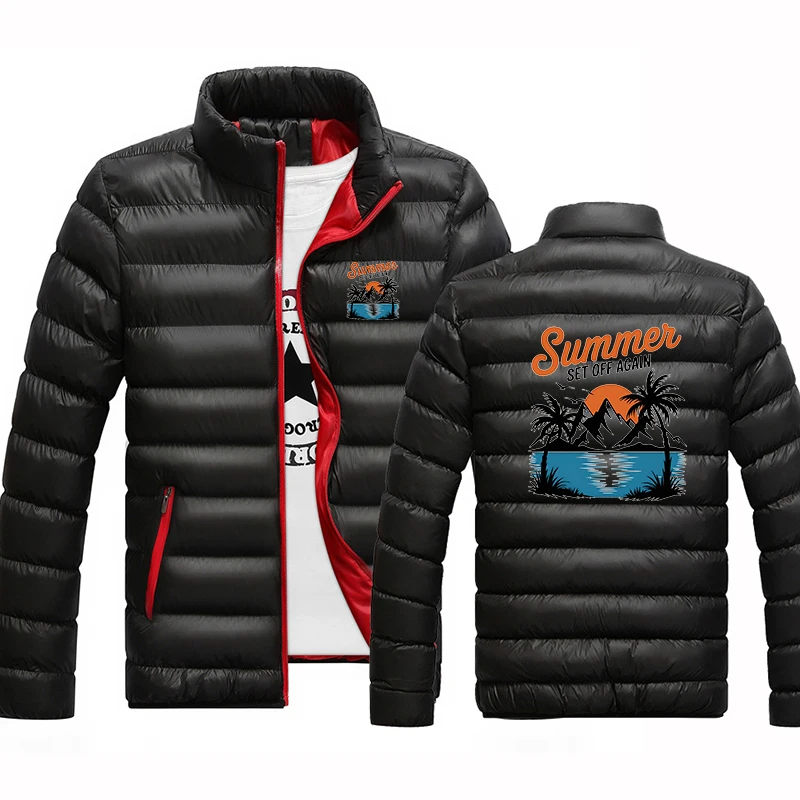 2026 Summer Set Off Again Autumn And Winter Men's New Four Color Cotton Padded Zipper Jacket Comfortable Fashion Coat